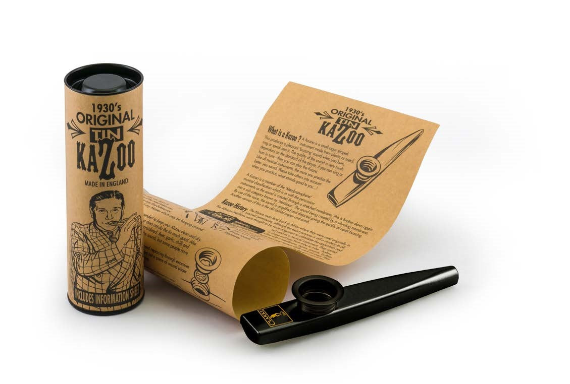 Premium Black Coated Kazoo in a Tube