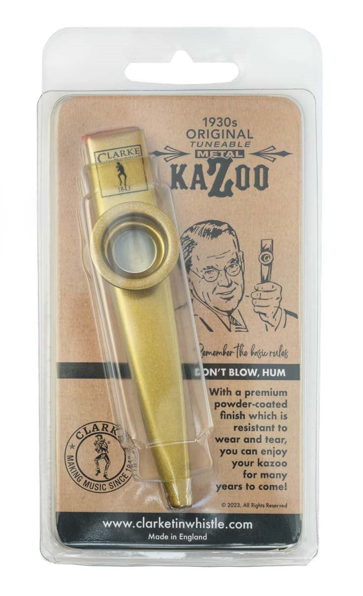 Premium Gold Coated Kazoo in blister pack