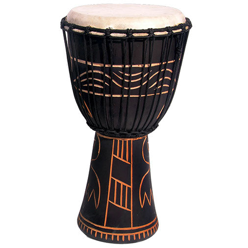 Dark Carved Good Quality Djembe 50cm