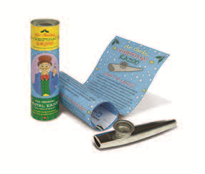Premium SILVER Coated Kazoo in a Christmas Display