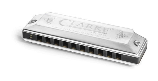 Clarke SILVER Harmonica in a blister pack