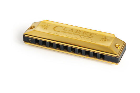 Clarke GOLD Harmonica in a blister pack