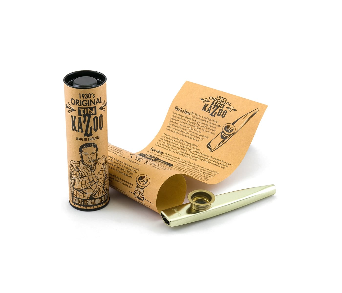 Premium Gold Coated  Kazoo in a Tube